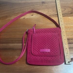 Vera Bradley Raspberry Quilted Crossbody Bag